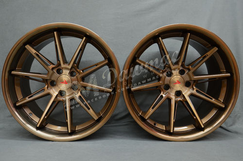 Ferrada Wheels CM2 22" 10,5J ET42 5x114,3 Brushed Cobre / Bronze Polish Lip