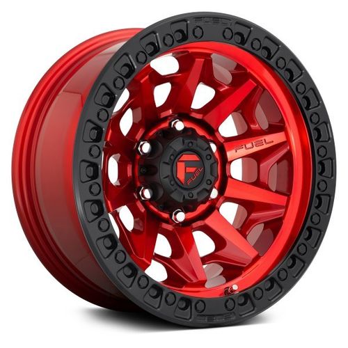 Fuel Covert 17" 9J ET1 8x165,1 Candy Red Black Bead Ring