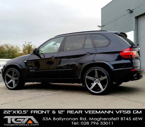 X5 fitted with 22" Mega Concave 12" Rear Veemann VFS8 in Gloss Gunmetal\\n\\n24/11/2016 11:35
